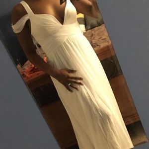 White off shoulder maxi dress - NWT